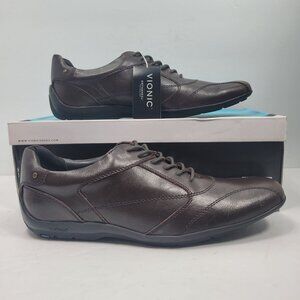 Vionic Hunter Men's Brown Leather Casual  Shoes US Size 10 NWT